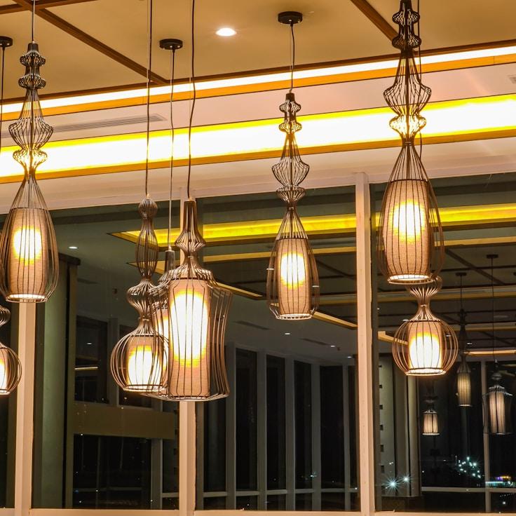 Restaurant interior with private family seating